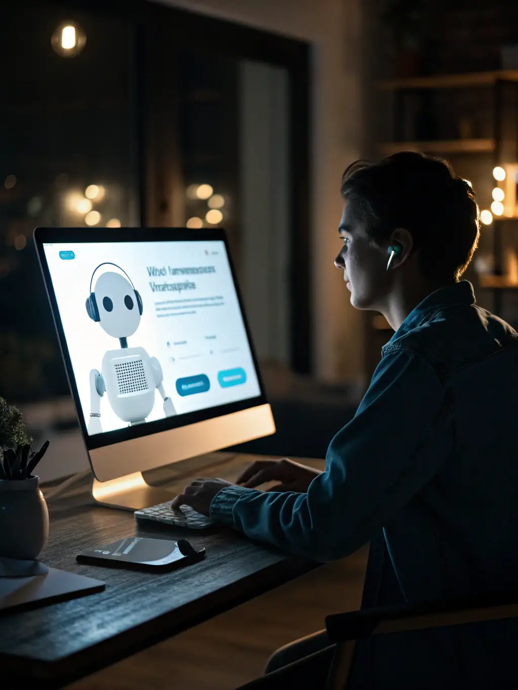 A visual representation of a chatbot interacting with a customer, highlighting Innovate IO's expertise in developing AI-powered customer support solutions.